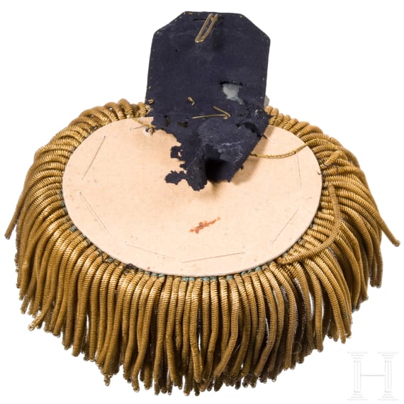 Preu&szlig;ischer Zweispitz und eine preu&szlig;ische Beamtenepaulette, 2. H&auml;lfte 19. Jhdt.