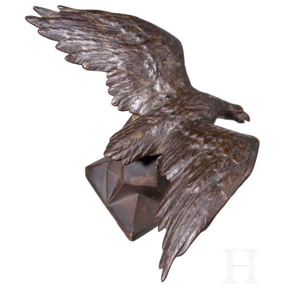 Tischadler aus Bronze, um 1900