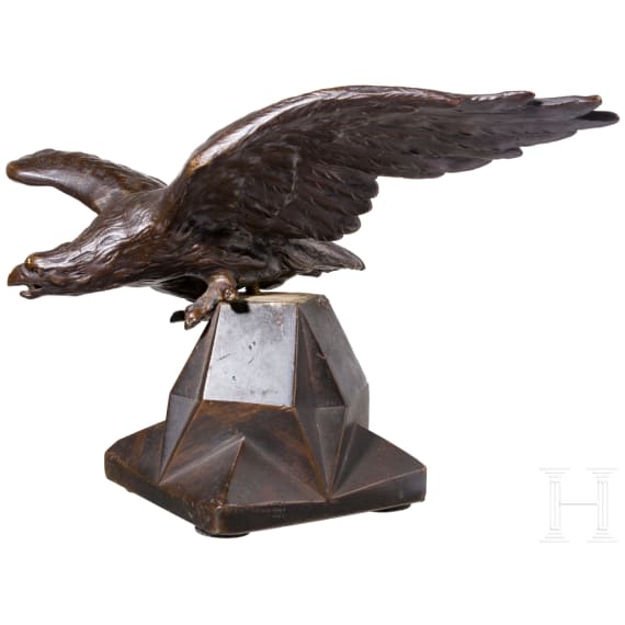 Tischadler aus Bronze, um 1900