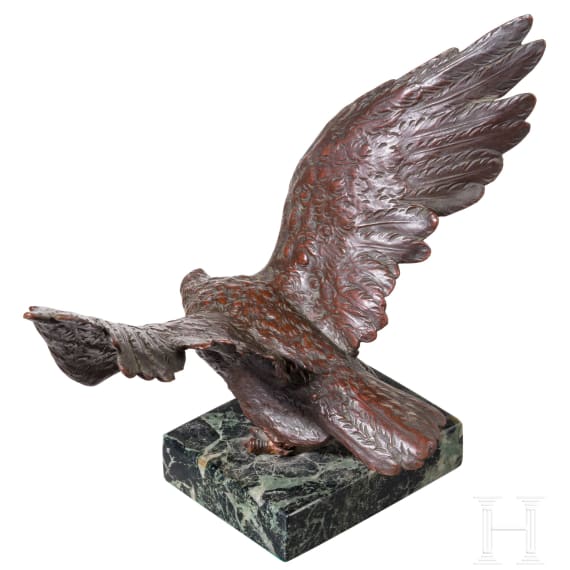 Tischadler aus Bronze, um 1900