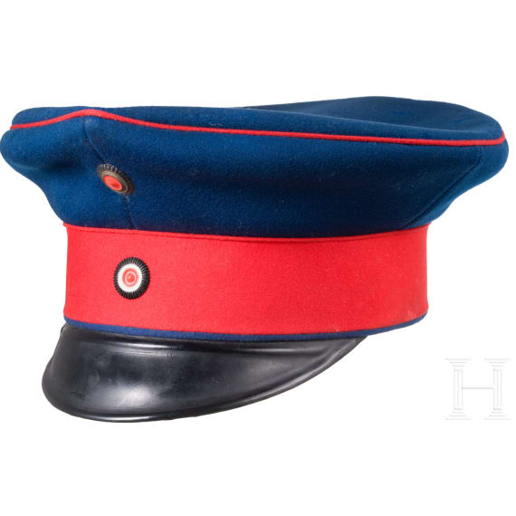 Schirmm&uuml;tze f&uuml;r Offiziere der k&ouml;niglich-s&auml;chsischen Infanterie, um 1900