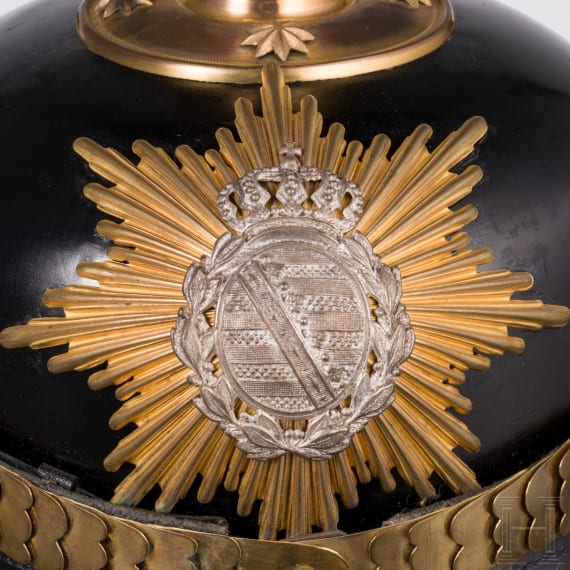 Helm f&uuml;r Offiziere der k&ouml;niglich-s&auml;chsischen Infanterie, um 1910