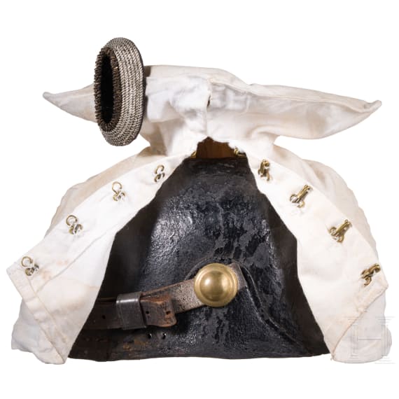 S&auml;chsische Tschapka und &Uuml;berzug, circa 1900 - 1918
