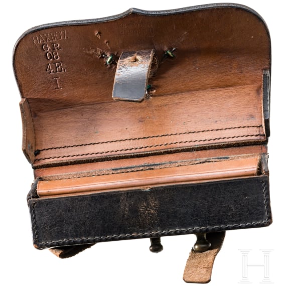Kartuschkasten f&uuml;r Unteroffiziere des s&auml;chsischen Garde-Reiter-Regiments, um 1908