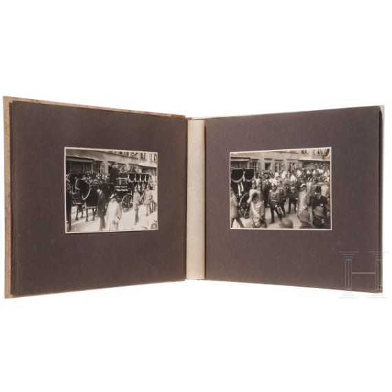 Fotoalbum zur Beerdigung des w&uuml;rttembergischen K&ouml;nigs Wilhelm II. 1921 in Ludwigsburg