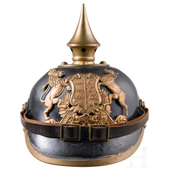 Helm M 1896 f&uuml;r Mannschaften der Infanterie mit &Uuml;berzug