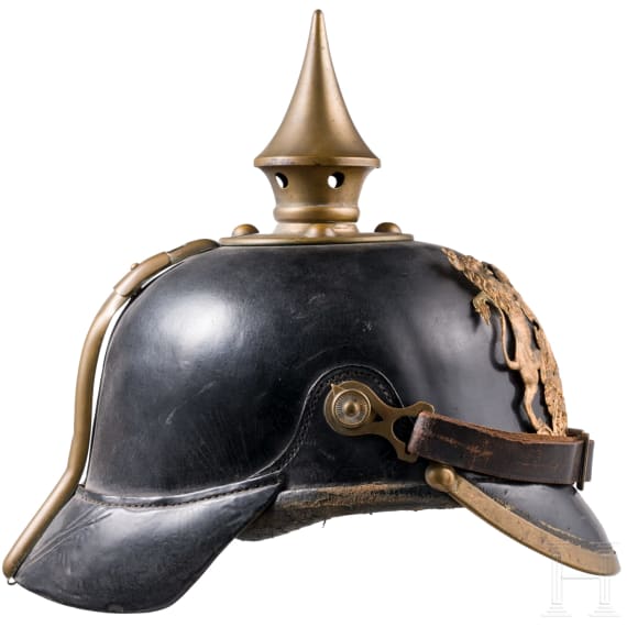Helm M 1896 f&uuml;r Mannschaften der Infanterie mit &Uuml;berzug