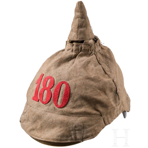 Helm M 1896 f&uuml;r Mannschaften der Infanterie mit &Uuml;berzug
