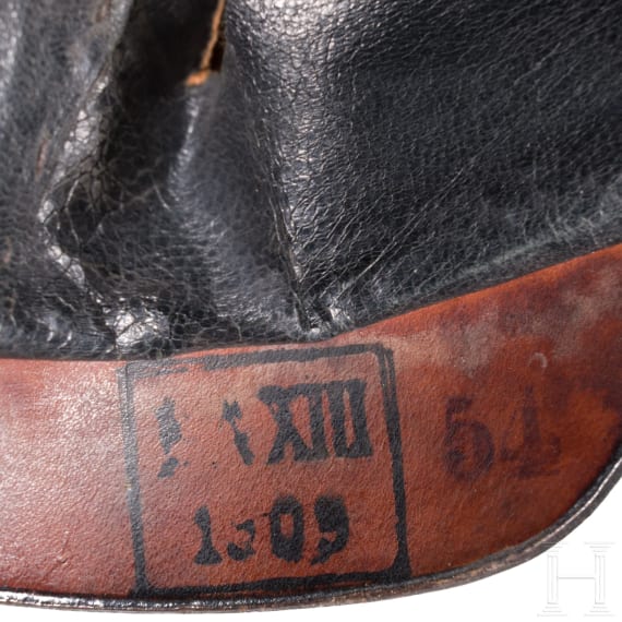 Helm M 1896 f&uuml;r Mannschaften der Infanterie mit &Uuml;berzug