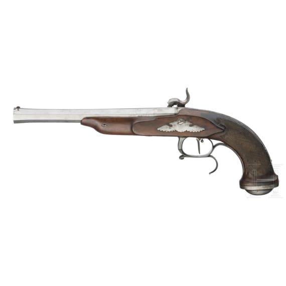 A converted percussion pistol, Duchamp in Lyon, circa 1820