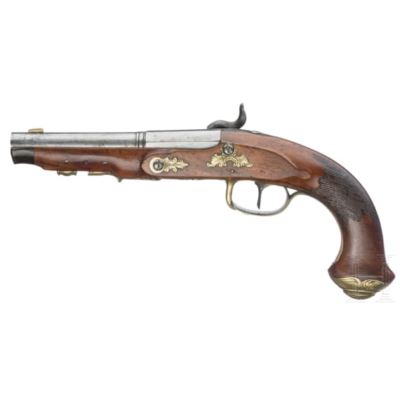 A German flintlock pistol, circa 1820