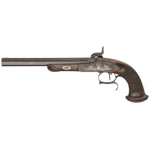 Ein Paar Perkussionspistolen, L&uuml;ttich, um 1840
