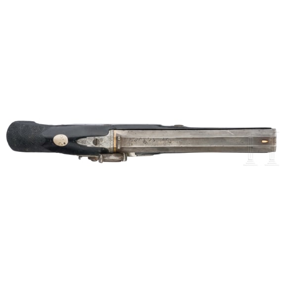 Schwere Perkussionspistole, Manton in London, um 1860