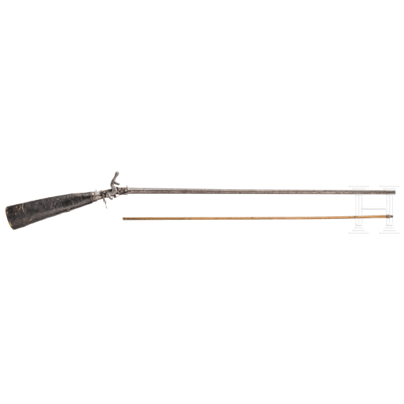 An early air gun with stock reservoir, 18th century