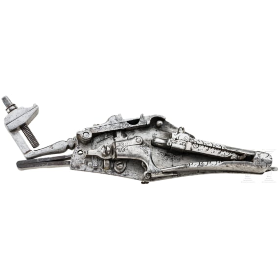 A large Italian wheellock mechanism, probably Brescia, circa 1600