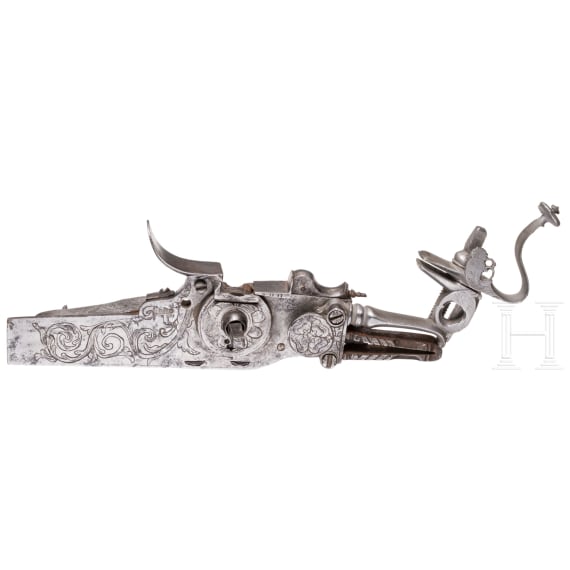 A South German wheel lock with vine decoration, circa 1650