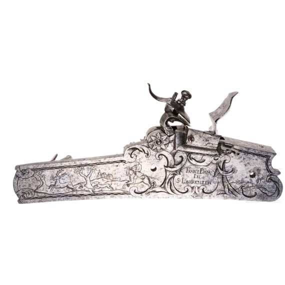 Flintlock for a "German stock", Franz Dam in St. Laurenzen, mid-18th century