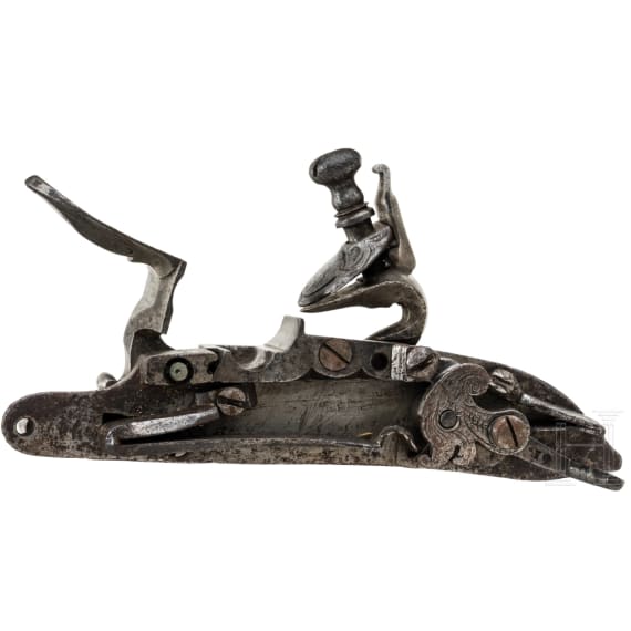 A German Flintlock with brass fittings, 18th century