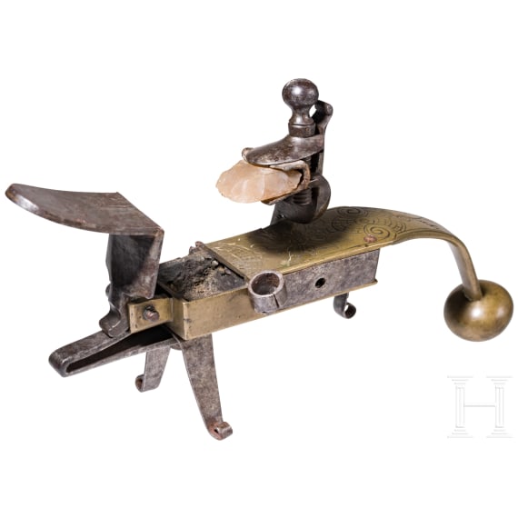 A German flintlock lighter, circa 1750