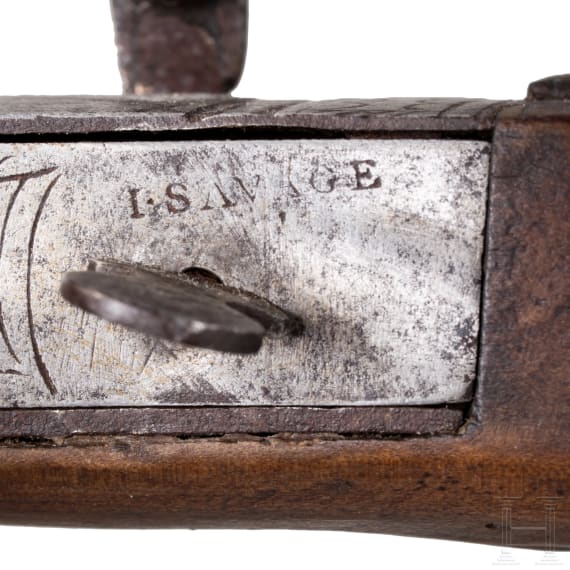 A British flintlock lighter with candlestick, 2nd half of the 18th century