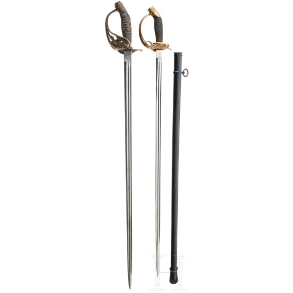 Two swords M 1889 for officers of the infantry