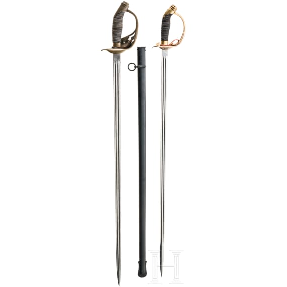 Two swords M 1889 for officers of the infantry