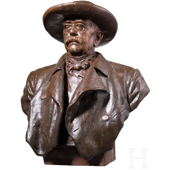 Otto von Bismarck (1815 - 1898) - a portrait bust with hat