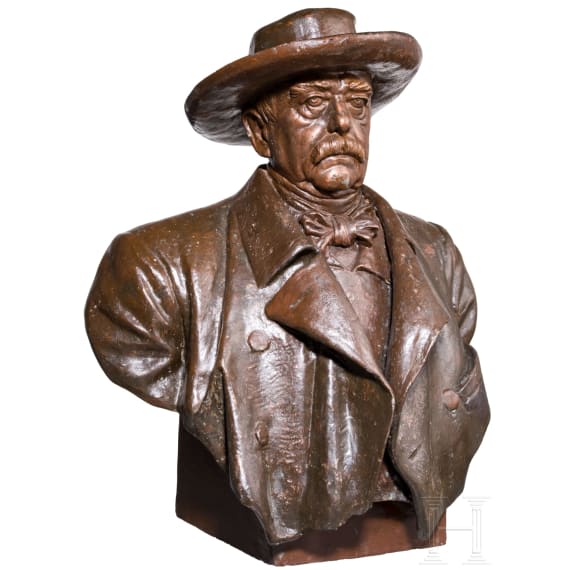 Otto von Bismarck (1815 - 1898) - a portrait bust with hat