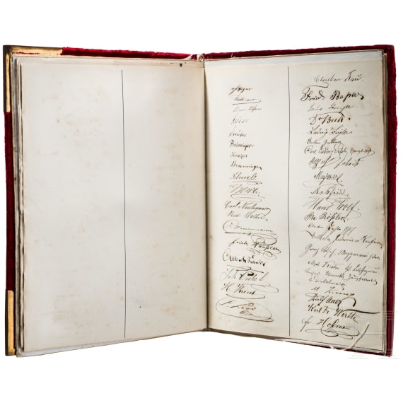 Otto F&uuml;rst von Bismarck (1815 - 1898) - the speech on occasion of the Bismarck ceremony in Neu-Ulm on March 31, 1885, an honorary gift to the Reichskanzler