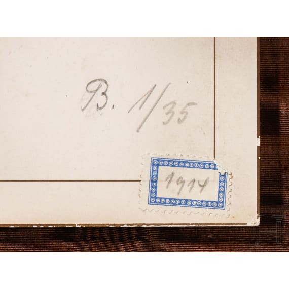 Otto F&uuml;rst von Bismarck (1815 - 1898) - Gl&uuml;ckwunschurkunde des Verbandes der "Ottonen" zu seinem 80. Geburtstag 1895