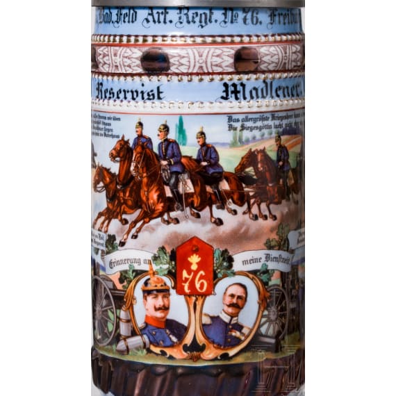 Two reservist mugs, Bavaria/Baden, 1903 and 1912
