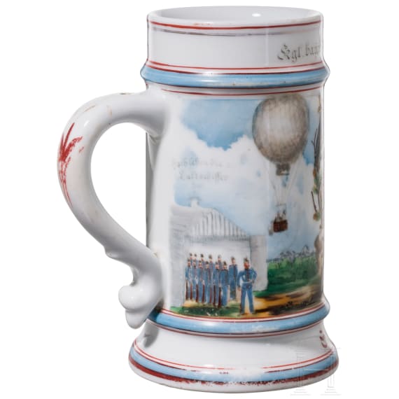 A reservist stein of the Royal Bavarian Airship Department, 1896 - 1898