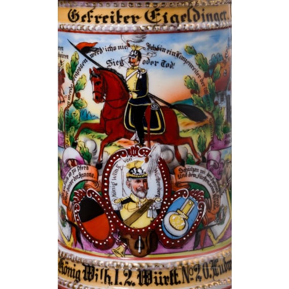 Two reservist mugs, W&uuml;rttemberg, circa 1913