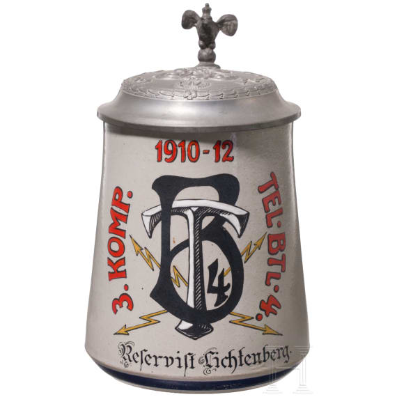 A reservist mug of the "Telegraphen-Bataillon Nr. 4"
