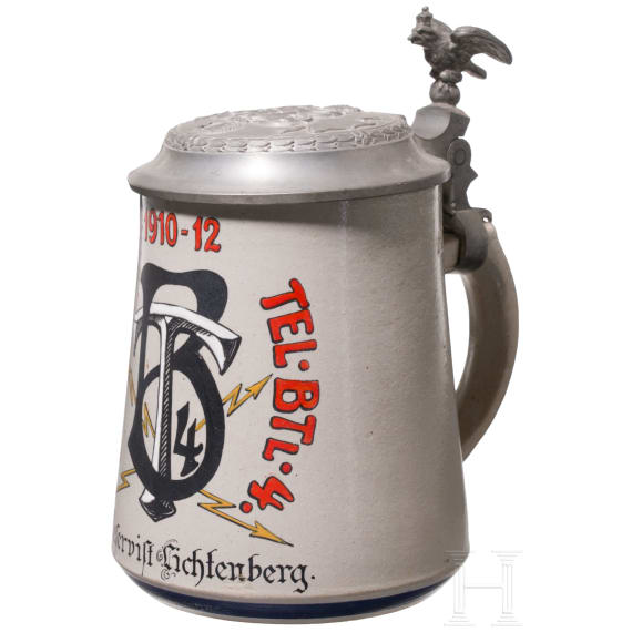 A reservist mug of the "Telegraphen-Bataillon Nr. 4"