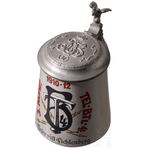 A reservist mug of the "Telegraphen-Bataillon Nr. 4"