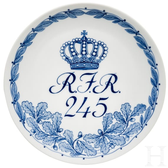 A Meissen plate for the Reserve Infantry Regiment 245