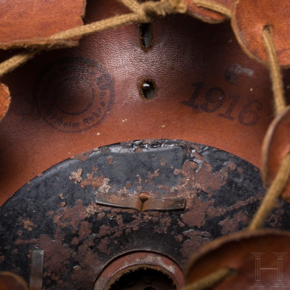 A helmet M 1915 for line infantery men, dated 1916