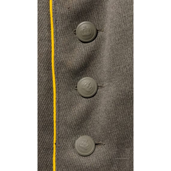 A field grey tunic M 1910 for a cavalry captain in Dragoon Regiment No. 16
