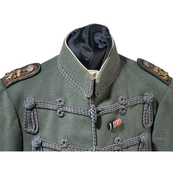 A field grey Attila for a lieutenant in the 2nd Westphalian Hussar Regiment No. 11, circa 1915