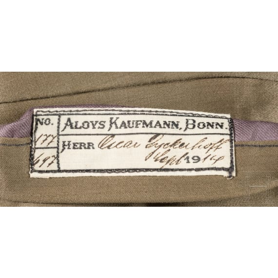 A field-grey attila for non-commissioned officers of the Hussars, dated 1914