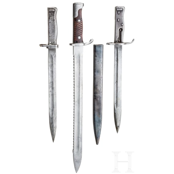 Three German bayonets