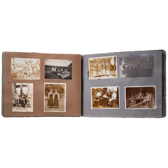 Two photo albums on the German military hospital Sophienberg near Hof, circa 1915