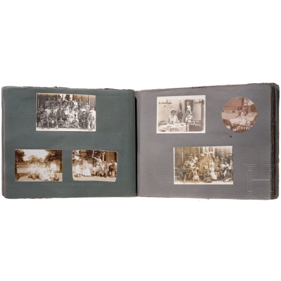 Two photo albums on the German military hospital Sophienberg near Hof, circa 1915