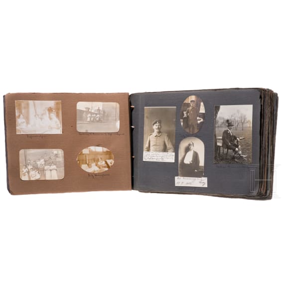 Two photo albums on the German military hospital Sophienberg near Hof, circa 1915
