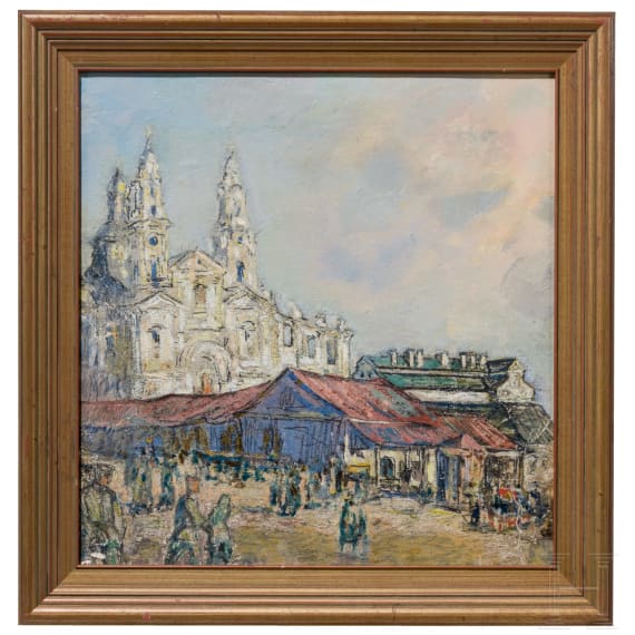 Arthur Illies (1870 - 1952) &ndash; The Market Square in Pinsk, circa 1916