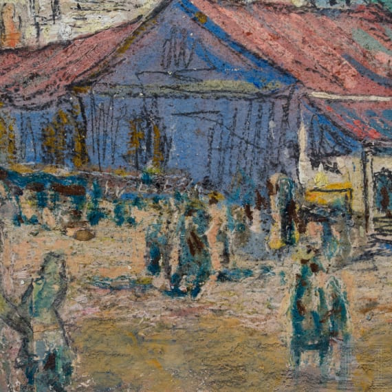 Arthur Illies (1870 - 1952) &ndash; The Market Square in Pinsk, circa 1916