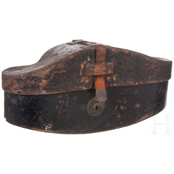 A bicorne for officers of the Imperial Navy with its case