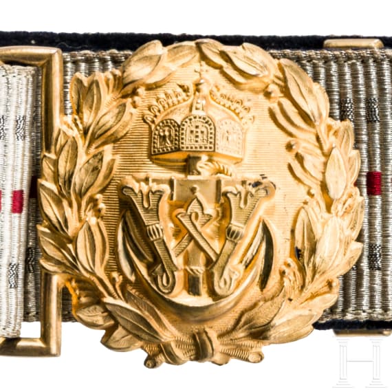 A parade belt for officers of the imperial navy, circa 1910 - 1918