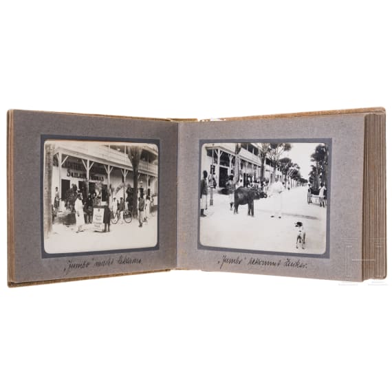 A photo album &lsquo;Deutsch-Ostafrika&rsquo; belonging to a member of the German Schutztruppe